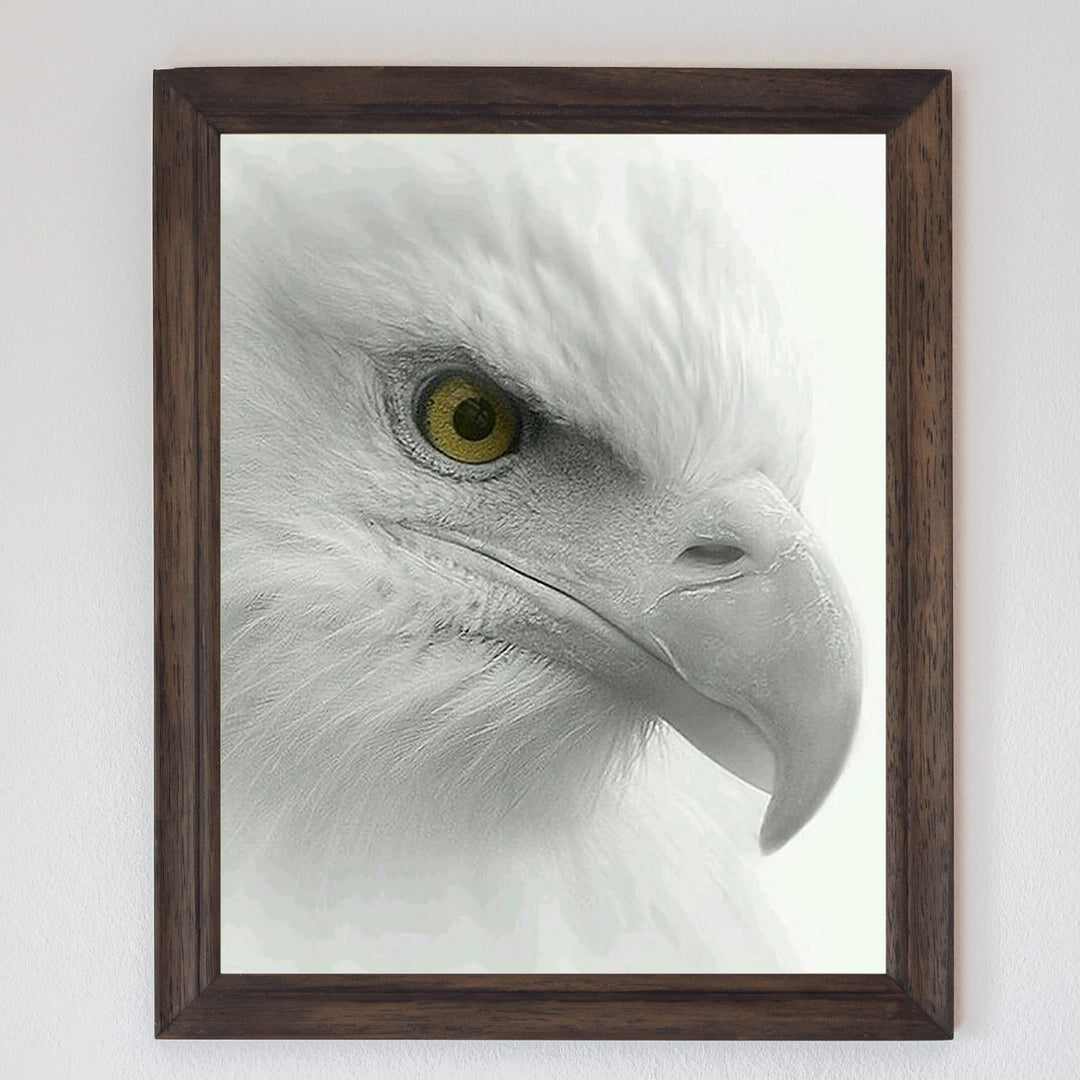 Fearless Bald Eagle Motivational American Wall Art -8 x 10" Patriotic Eagle Photo Print-Ready to Frame. Inspirational Home-Office-School-Cave Decor. Great for Animal &amp; Political Theme Wall Decor!