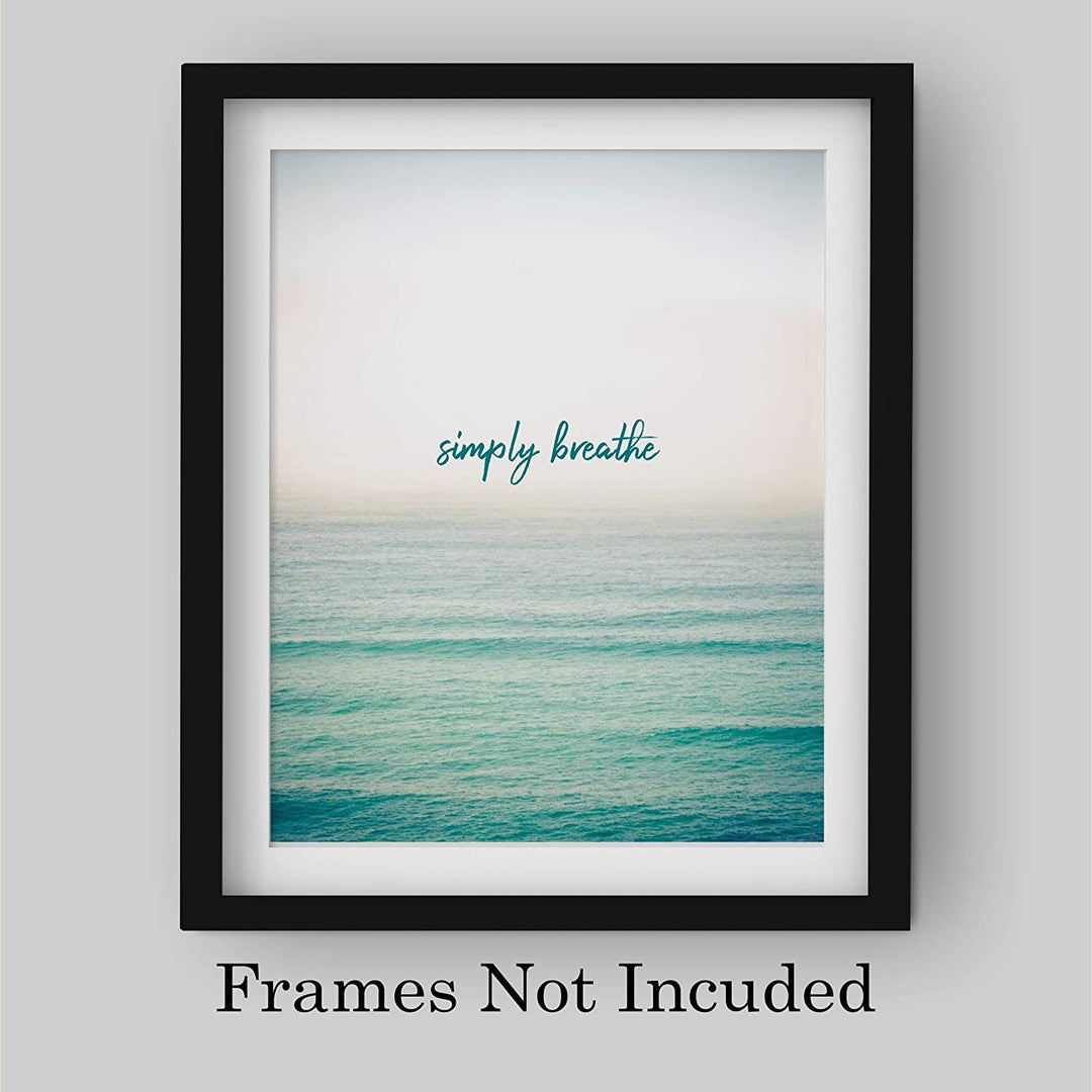 "Simply Breathe"-Spiritual Quotes Wall Art-8 x 10"