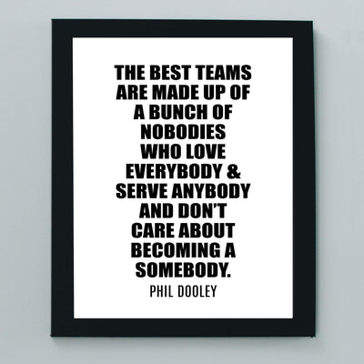 The Best Teams Inspirational Quotes Wall Art Decor -8 x 10" Christian Poster Print-Ready to Frame. Motivational Sign for Home-Office-Farmhouse-Church-School. Great Gift to Inspire Teamwork!