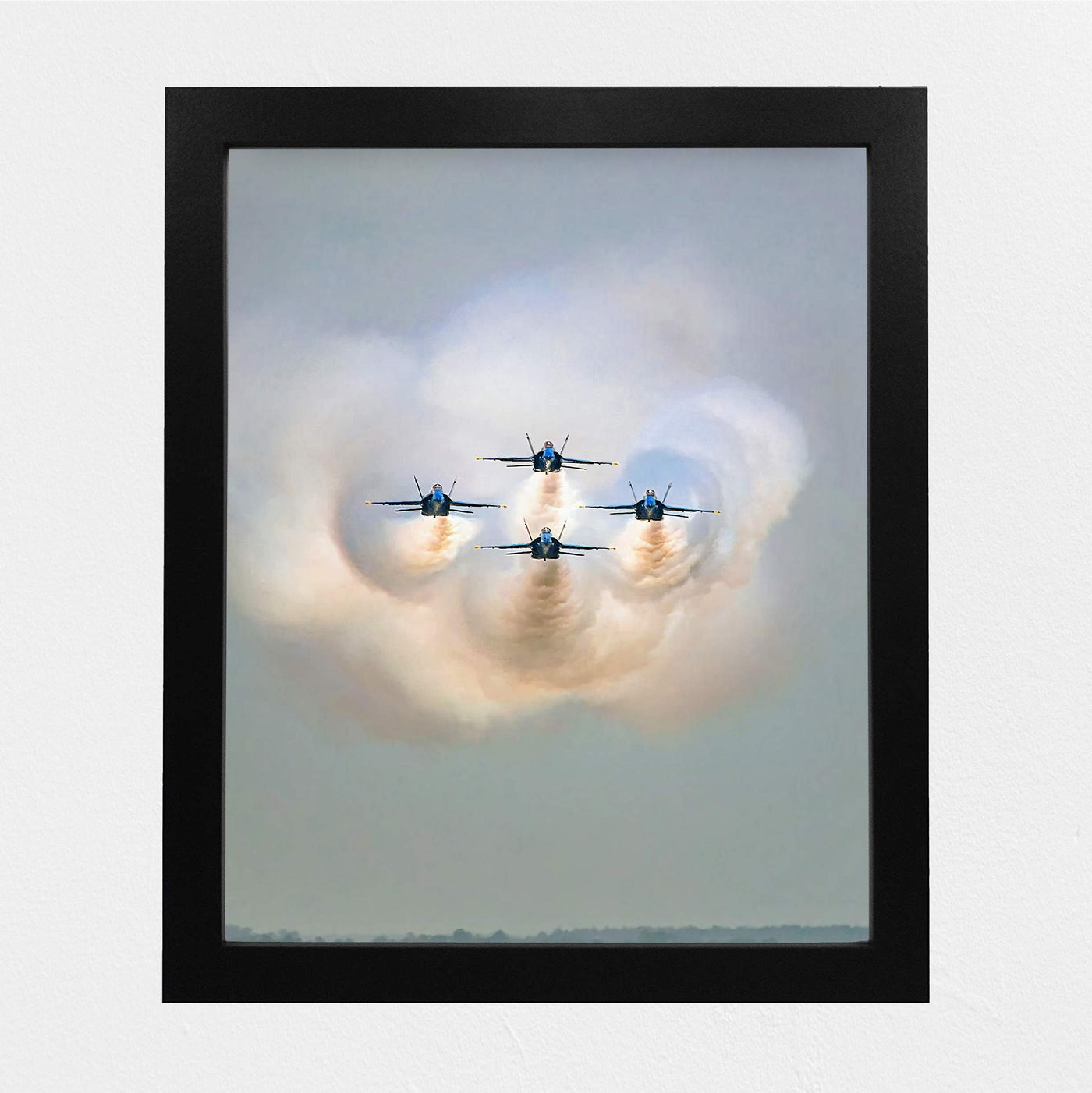 US Navy"Blue Angels In Action" Wall Art -8 x 10" Military Fighter Jets Photo Print -Ready to Frame. Military Aircraft Wall Decor for Home-Office-Game Room-Garage-Cave! Great Gift for Veterans!