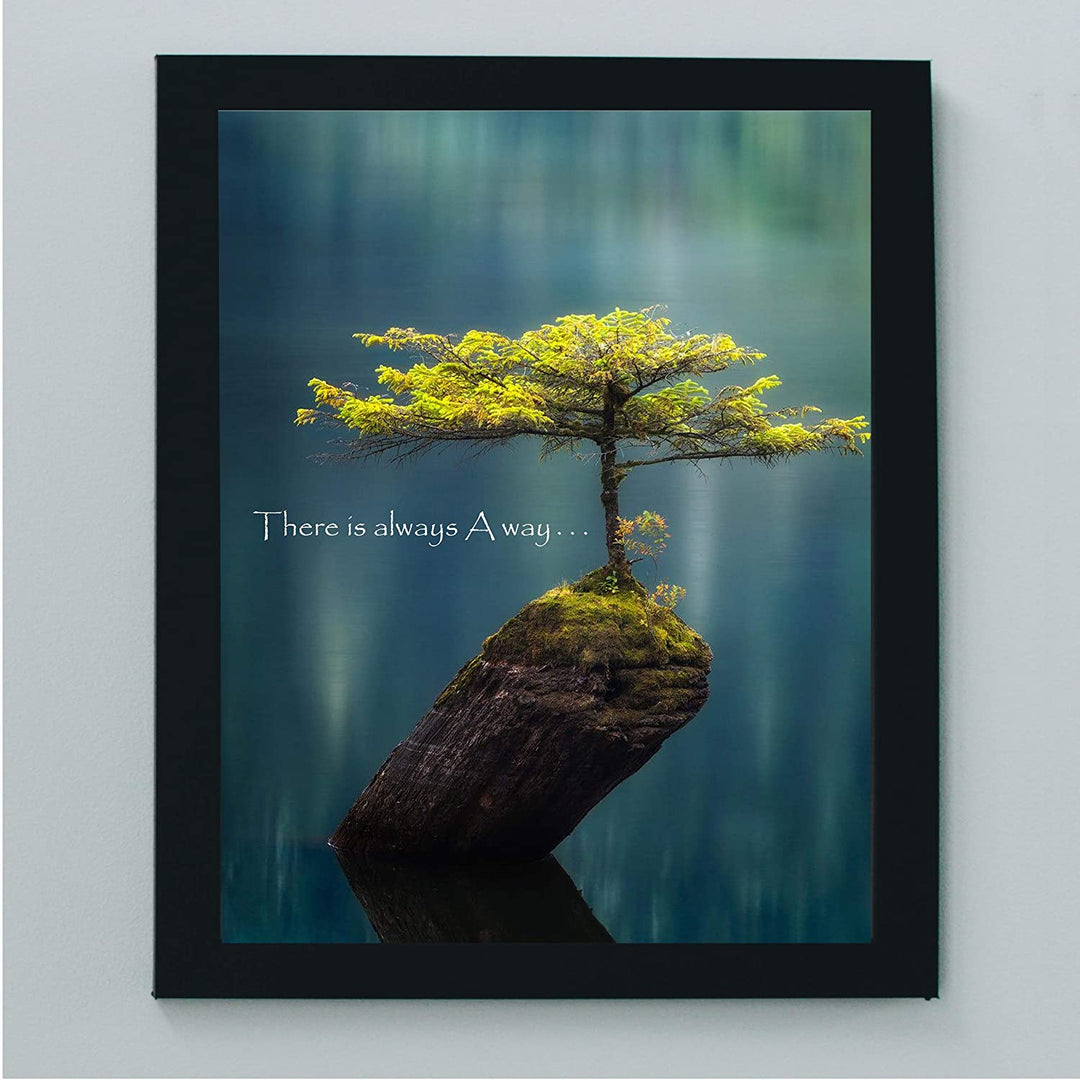 inspirational bonsai tree quotes There Is Always A Way" 8 x10
