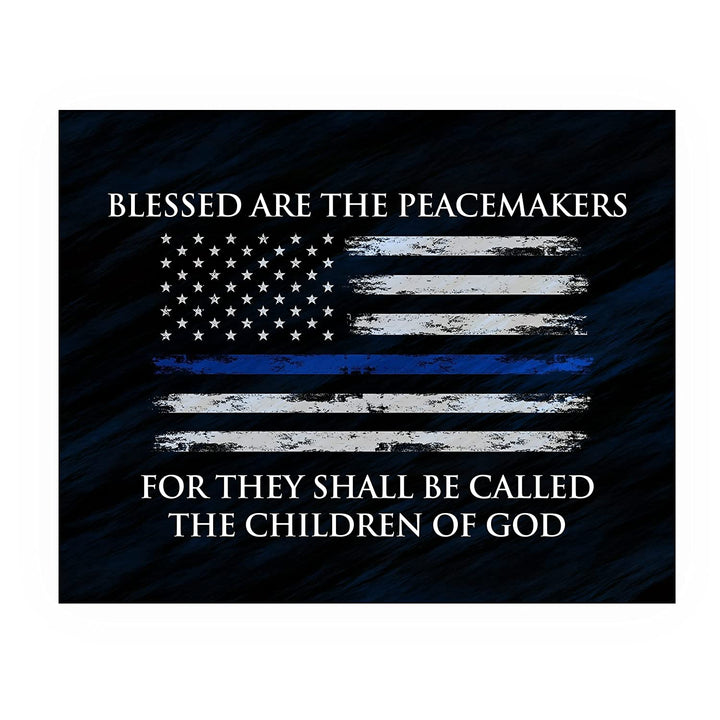 "Blessed Are the Peacemakers"-Patriotic Scripture Wall Art-10 x 8"