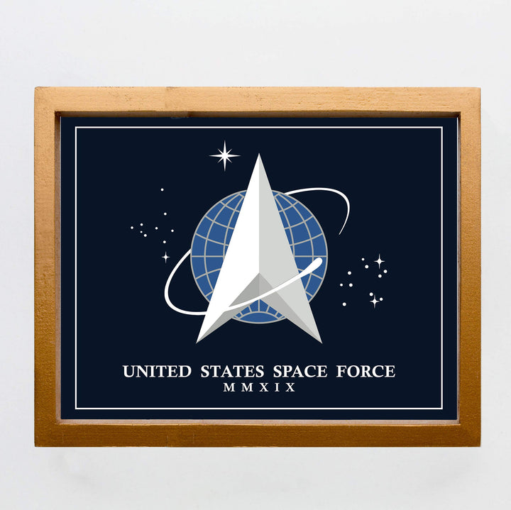 United States Space Force Logo- 14 x 11"- American Military Wall Art Print- Ready to Frame. Patriotic Decor for Home-Office-Bar-Cave-Lodge. Perfect Gift for Those Who Serve. Display Your Pride!