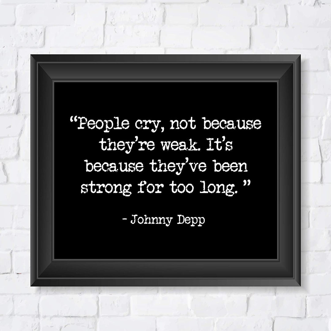 "People Cry Because They&