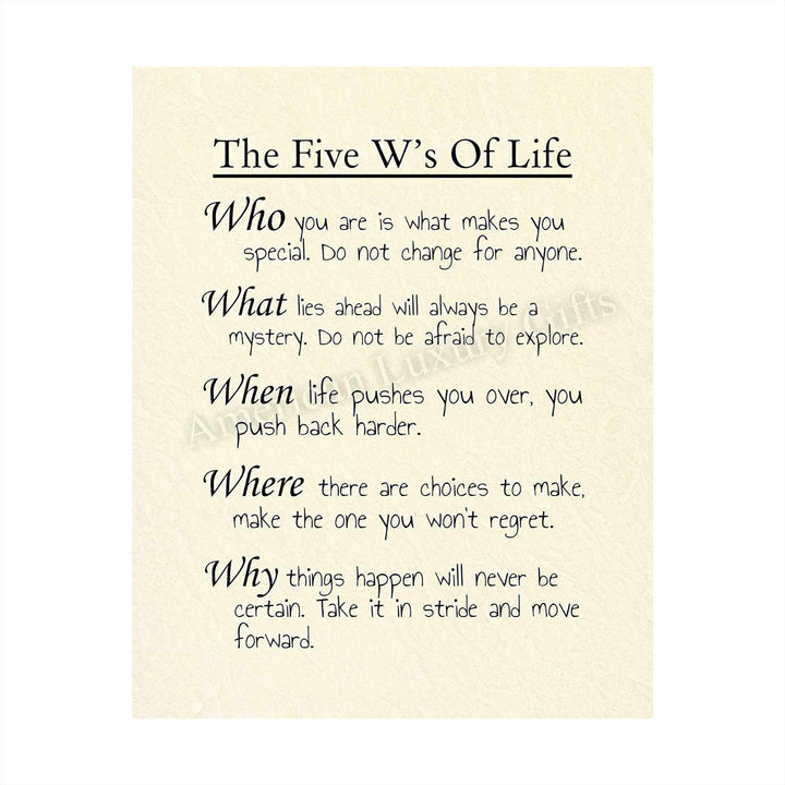 The 5 W&