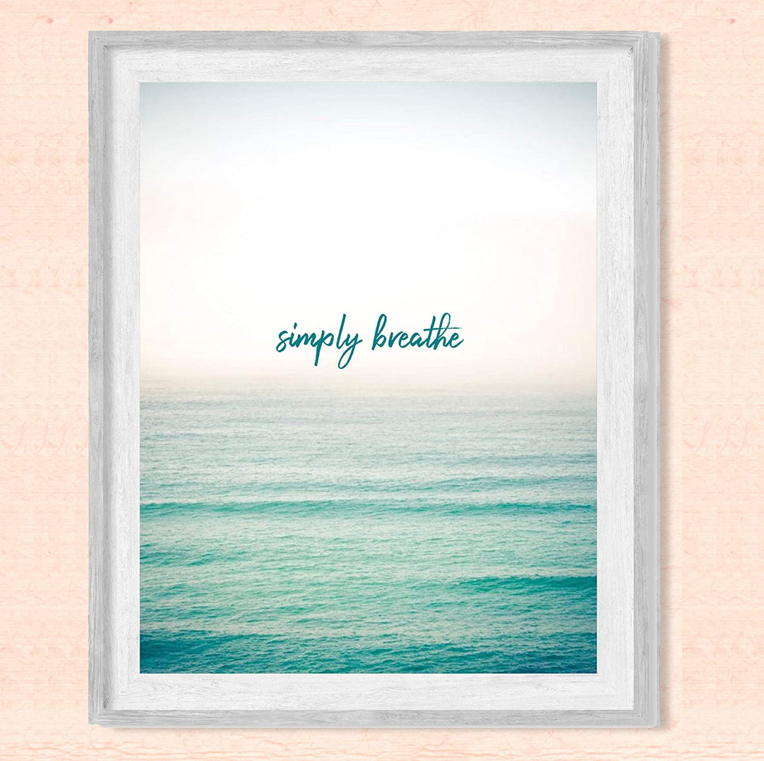 "Simply Breathe"-Spiritual Quotes Wall Art-8 x 10"