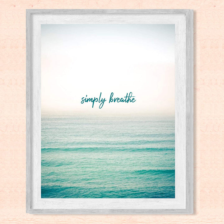 "Simply Breathe"-Spiritual Quotes Wall Art-8 x 10"