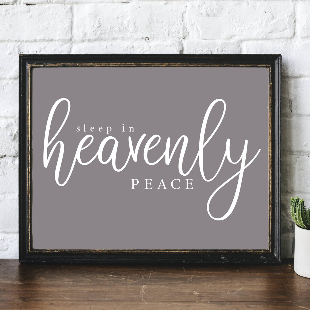 Sleep In Heavenly Peace Christmas Song Wall Art -14 x 11" Christian Holiday Music Print -Ready to Frame. Home-Welcome-Kitchen-Farmhouse-Winter Decor. Display Your Christmas Joy! Great Gift!