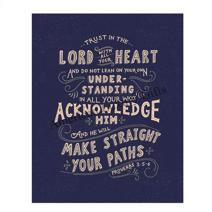 Trust In The Lord With All Your Heart- Proverbs 3:5- Bible Verse Wall Art- 8x10"- Rustic Scripture Wall Print- Ready to Frame. Home D?cor- Office D?cor. Perfect Christian Gift &amp; Reminder To Trust.