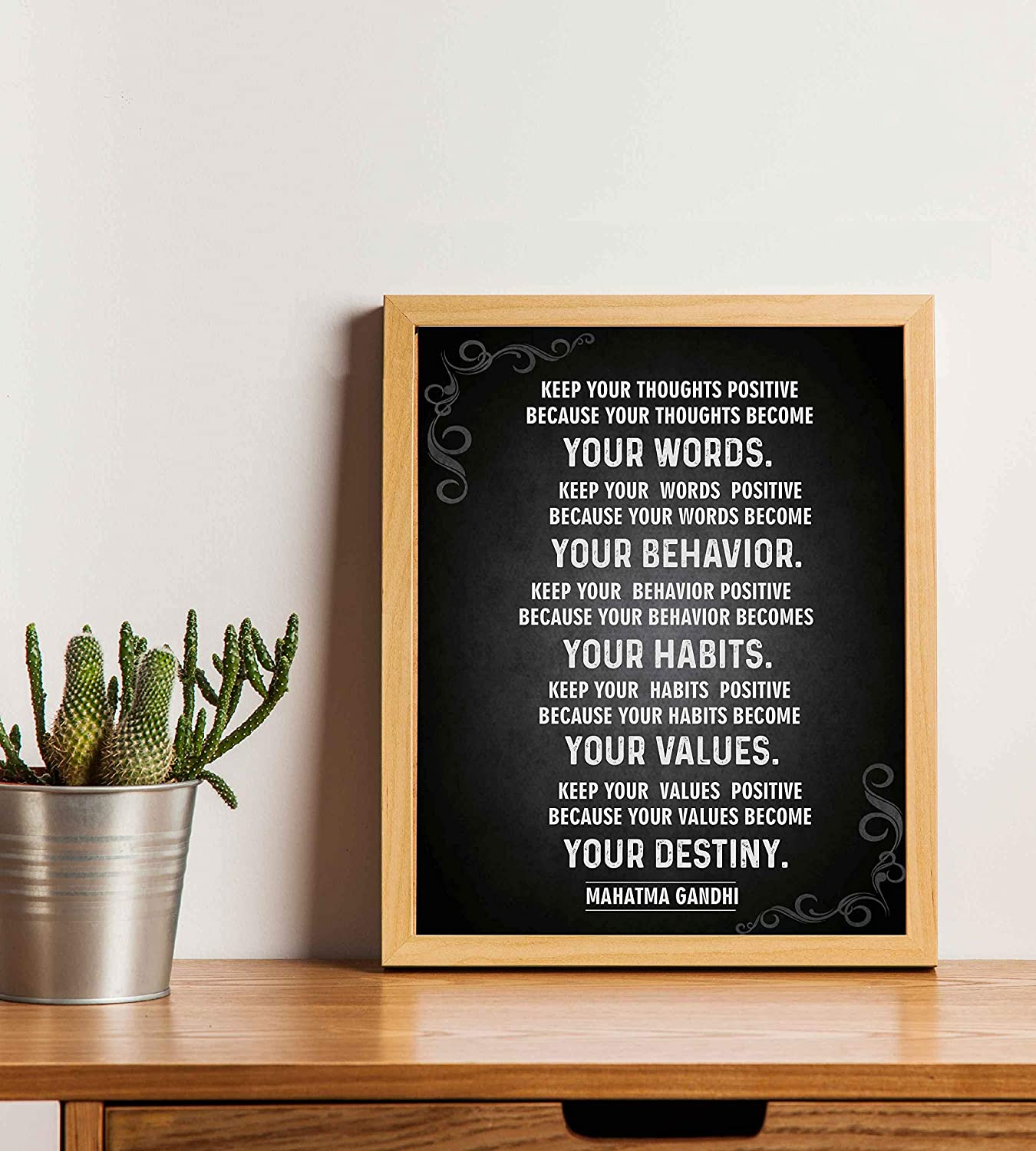 GANDHI Quotes Wall Art-"Your Destiny"- 8 x 10