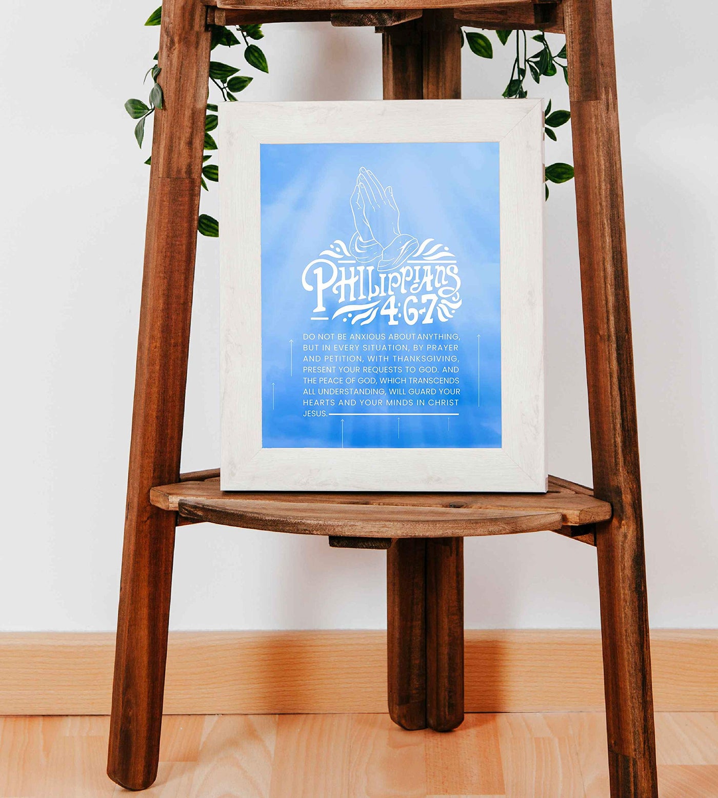 Philippians 4:6-7-"Do Not Be Anxious-Present Your Requests to God"-Bible Verse Wall Art-8 x 10" Scripture Poster Print-Ready To Frame. Christian Home-Office-Church D?cor. Great Reminder to Pray!