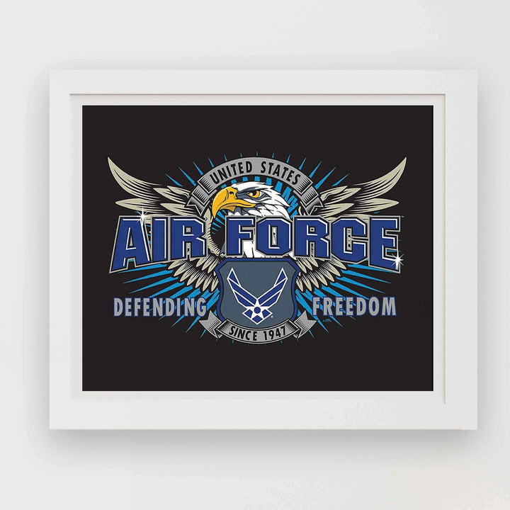 U.S. Air Force Emblem Poster Print- 10 x 8"- USAF Airmen&