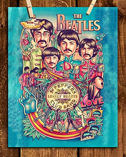 The Beatles- Music Poster Print"Sgt. Peppers Lonely Hearts Club Band"- 8 x 10