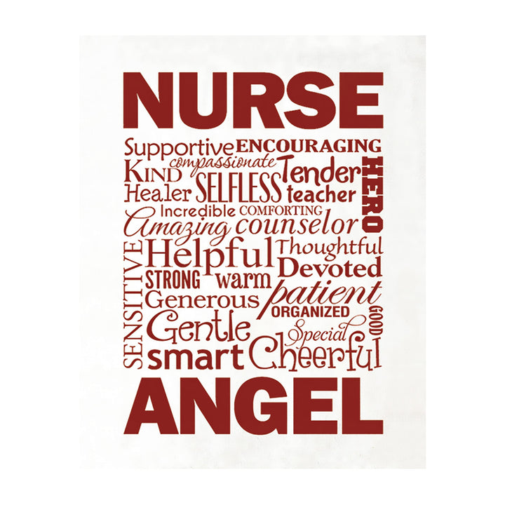 The Perfect Nurse- Word Art-Inspirational Wall Art- 8 x 10" Modern Typographic Print-Ready to Frame. Motivational Home-Office-School Decor. Great Gift of Appreciation for Nurses &amp; Nursing Students!