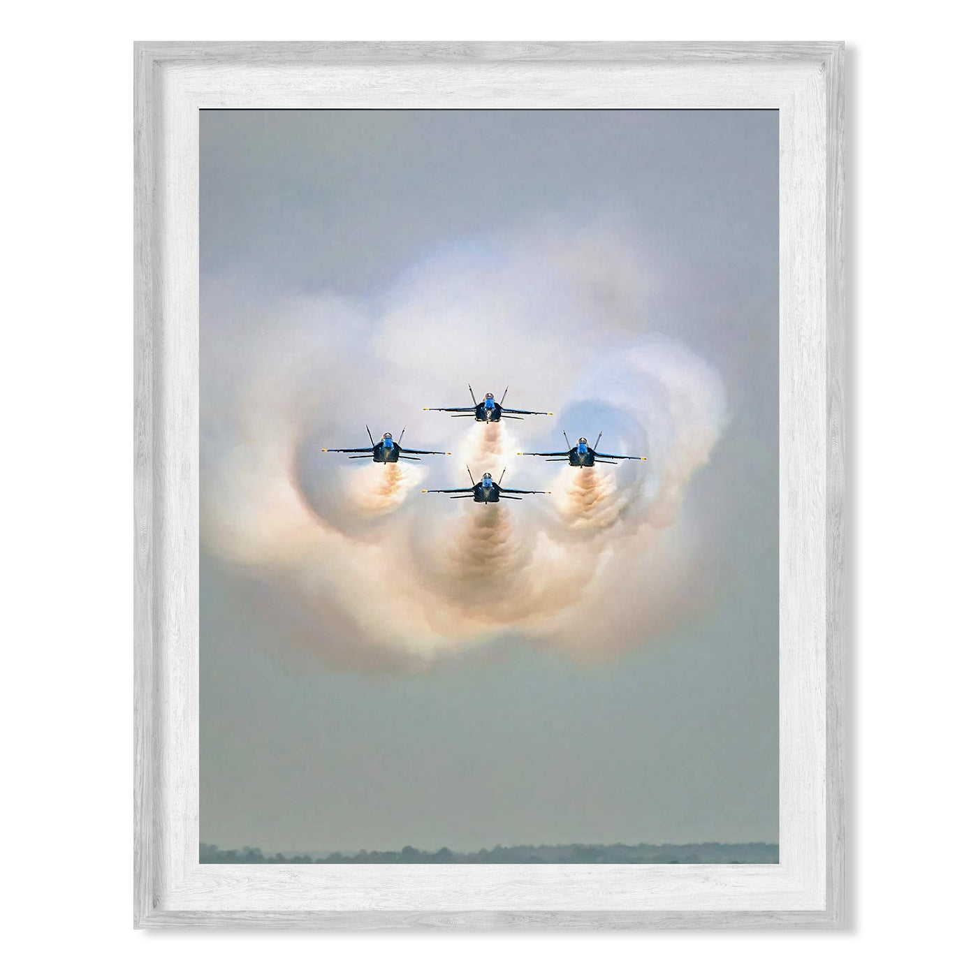 US Navy"Blue Angels In Action" Wall Art -8 x 10" Military Fighter Jets Photo Print -Ready to Frame. Military Aircraft Wall Decor for Home-Office-Game Room-Garage-Cave! Great Gift for Veterans!