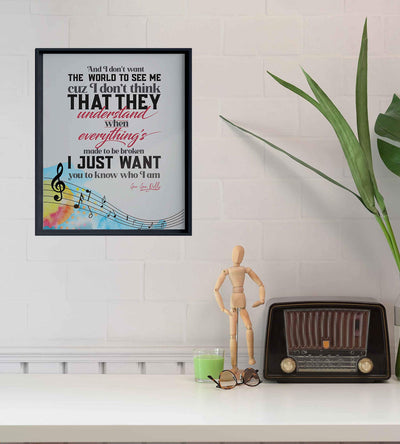 Goo Goo Dolls-"I Don't Want the World to See Me"-Iris Song Lyric Poster Print-8 x 10" Music Lyrics Wall Art-Ready to Frame. Perfect Home-Office-Studio-Bar-Cave Decor. Great Gift for Pop Rock Fans!