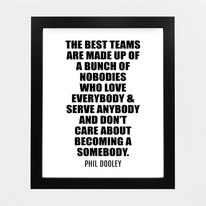 The Best Teams Inspirational Quotes Wall Art Decor -8 x 10" Christian Poster Print-Ready to Frame. Motivational Sign for Home-Office-Farmhouse-Church-School. Great Gift to Inspire Teamwork!