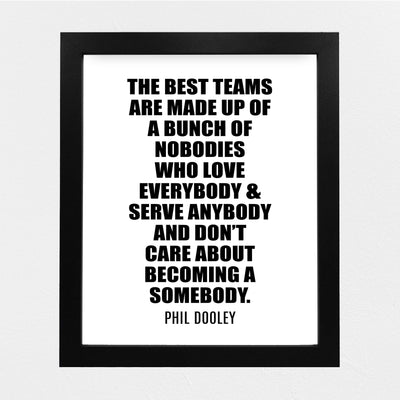 The Best Teams Inspirational Quotes Wall Art Decor -8 x 10" Christian Poster Print-Ready to Frame. Motivational Sign for Home-Office-Farmhouse-Church-School. Great Gift to Inspire Teamwork!