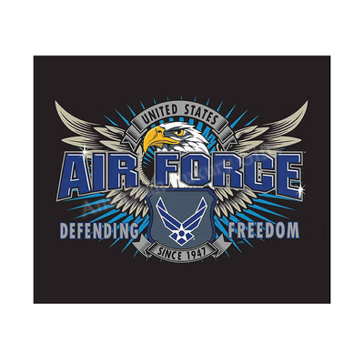 U.S. Air Force Emblem Poster Print- 10 x 8"- USAF Airmen's Wall Art Prints-Ready To Frame."Defending Freedom Since 1947". Home-Office-Garage-Military Decor. Great Gift to Show Air Force Pride!