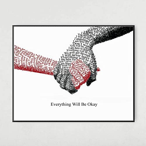 "Everything Will Be Okay" Inspirational Wall Art-14 x 11"