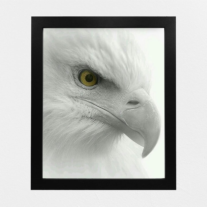 Fearless Bald Eagle Motivational American Wall Art -8 x 10" Patriotic Eagle Photo Print-Ready to Frame. Inspirational Home-Office-School-Cave Decor. Great for Animal &amp; Political Theme Wall Decor!