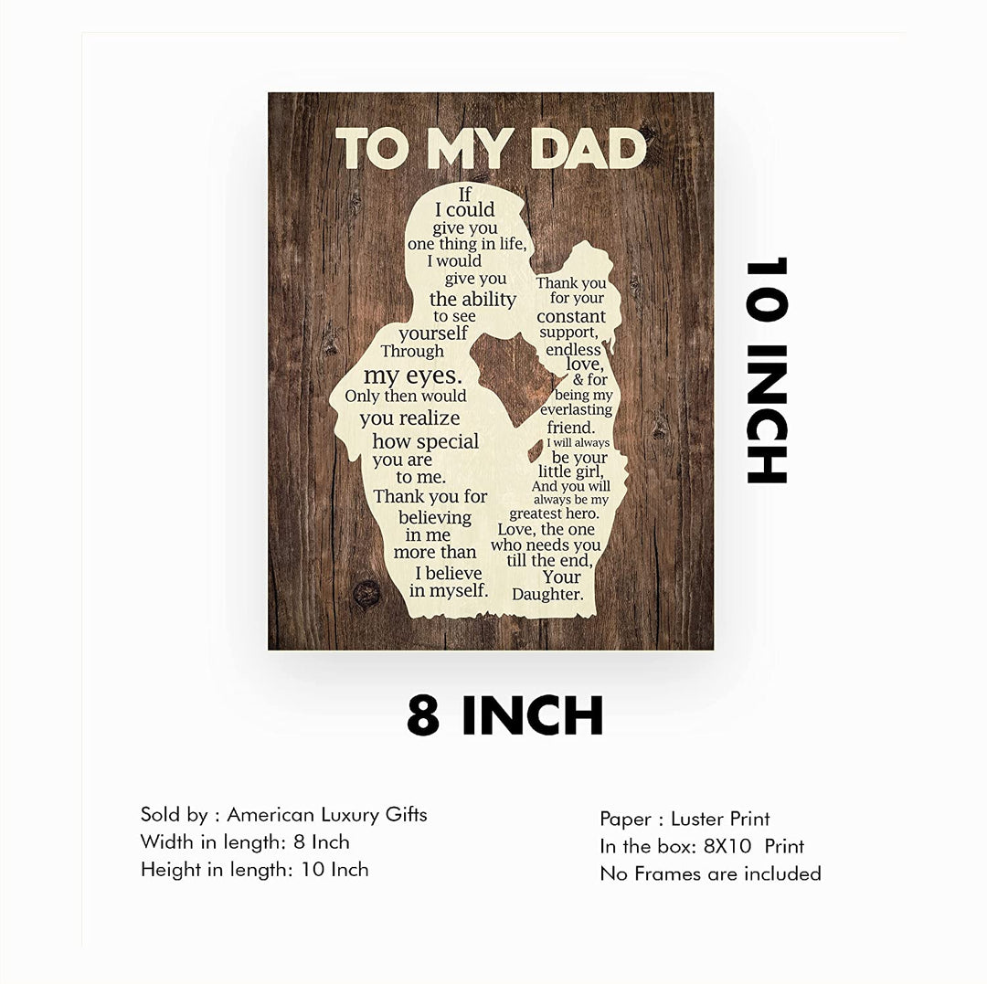 "To My Dad - Thank You"-Inspirational Father&