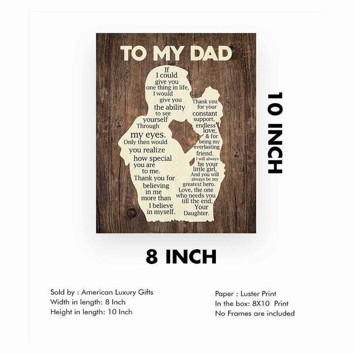 "To My Dad - Thank You"-Inspirational Father&