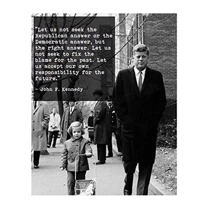 John F. Kennedy Quotes Wall Art- “Let Us Seek the Right Answer”- 8 x 10"