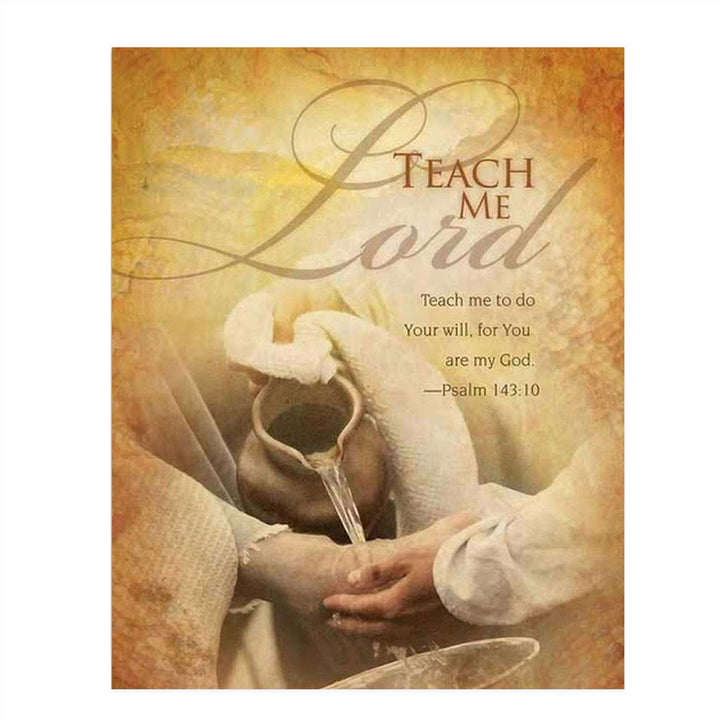 Teach Me Lord, To Do Your Will-Psalm 143:10- Bible Verse Wall Art- 8x10"- Typographic Parchment Print Design. Scripture Wall Print-Ready to Frame. Home-Office-Church D?cor. Beautiful Christian Gift.