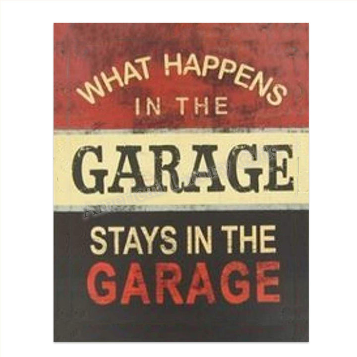 What Happens in Garage, Stays in Garage Funny Garage Sign Print- 8 x10 Wall Decor- Ready To Frame. Great Mens Gift- Home Decor- Office Decor. Great for Man Cave- Bar- Garage. Mechanics Love It!