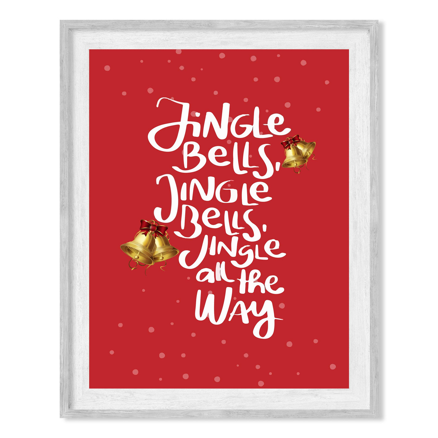 Jingle Bells-Jingle All the Way Christmas Song Wall Art Sign -8 x 10" Holiday Music Wall Print-Ready to Frame. Festive Home-Welcome-Kitchen-Farmhouse-Winter Decor. Display Your Holiday Joy!