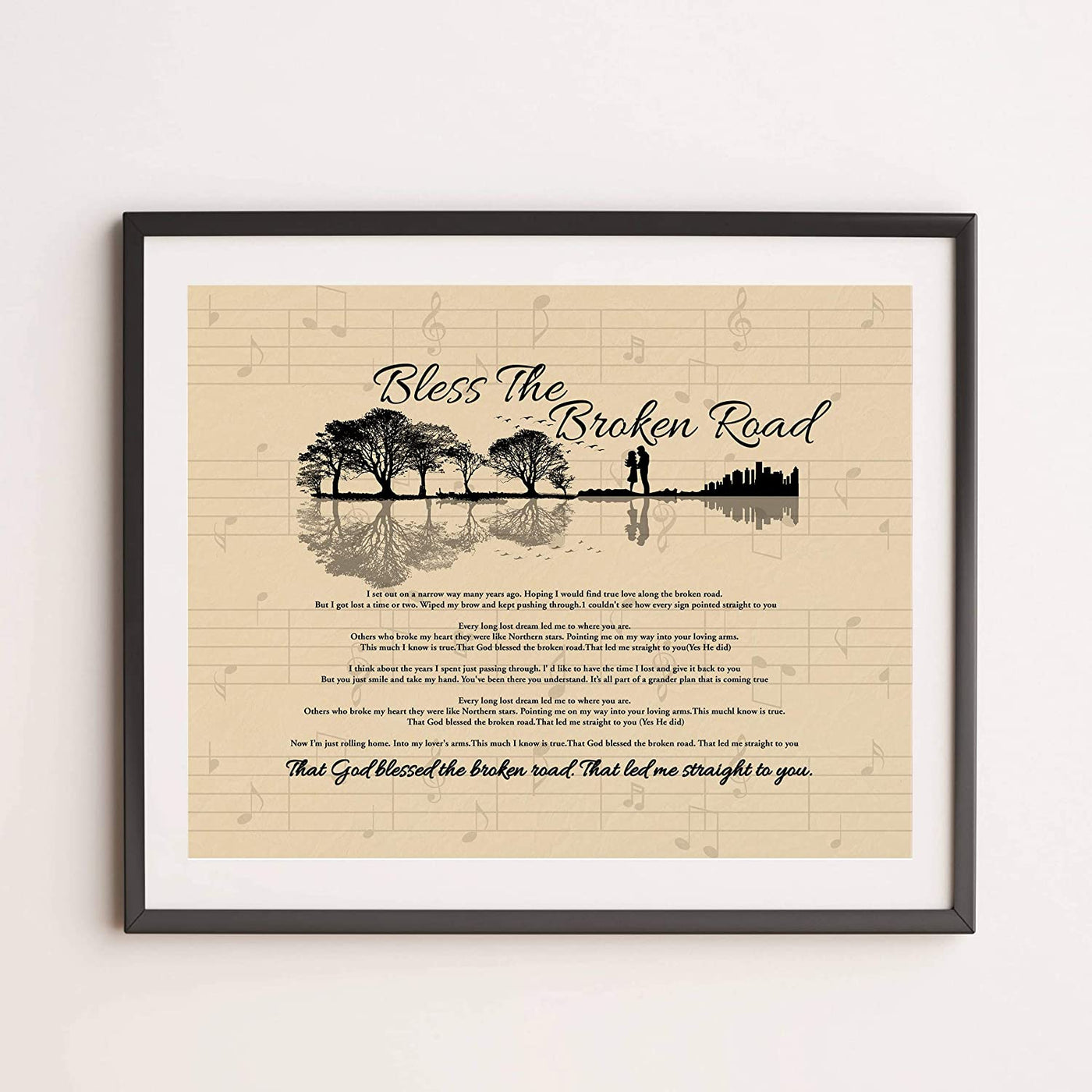 "Bless The Broken Road" Song Art Print-by Rascal Flatts. 14 x 11"