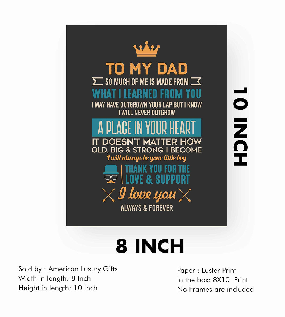To My Dad-I Love You Always &amp; Forever-Father&