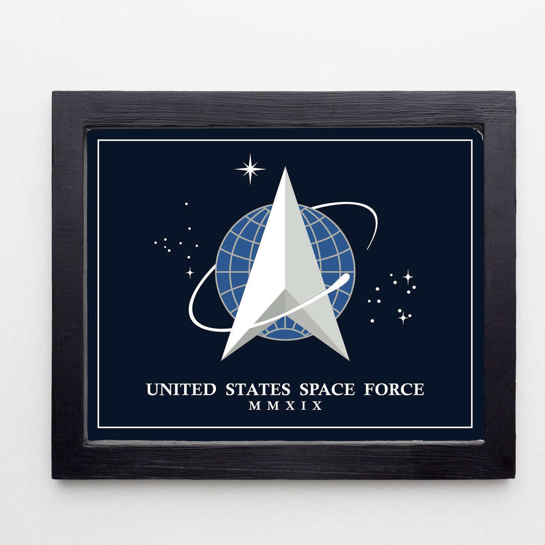 United States Space Force Logo- 14 x 11"- American Military Wall Art Print- Ready to Frame. Patriotic Decor for Home-Office-Bar-Cave-Lodge. Perfect Gift for Those Who Serve. Display Your Pride!