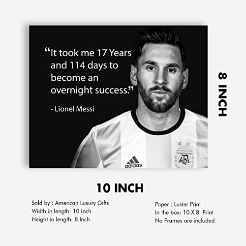 "It Took Me 17 Years &amp; 144 Days to Become an Overnight Success" Motivational Wall Art-10x8"