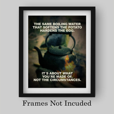 It's About What You're Made of-Not the Circumstances? Inspirational Quotes Wall Art-8 x 10 Typographic Print-Ready to Frame. Motivational Home-Office-Studio-Dorm Decor. Great Gift of Inspiration!