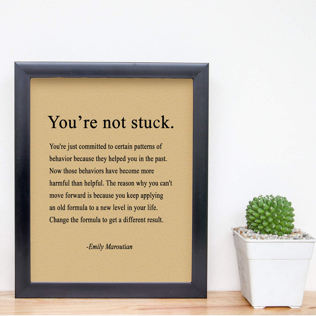 Change the Formula to Get a Different Result Inspirational Quotes Wall Sign -8 x 10" Motivational Wall Art Print-Ready to Frame. Positive Decor for Home-Office-School-Dorm. Great Advice for All!