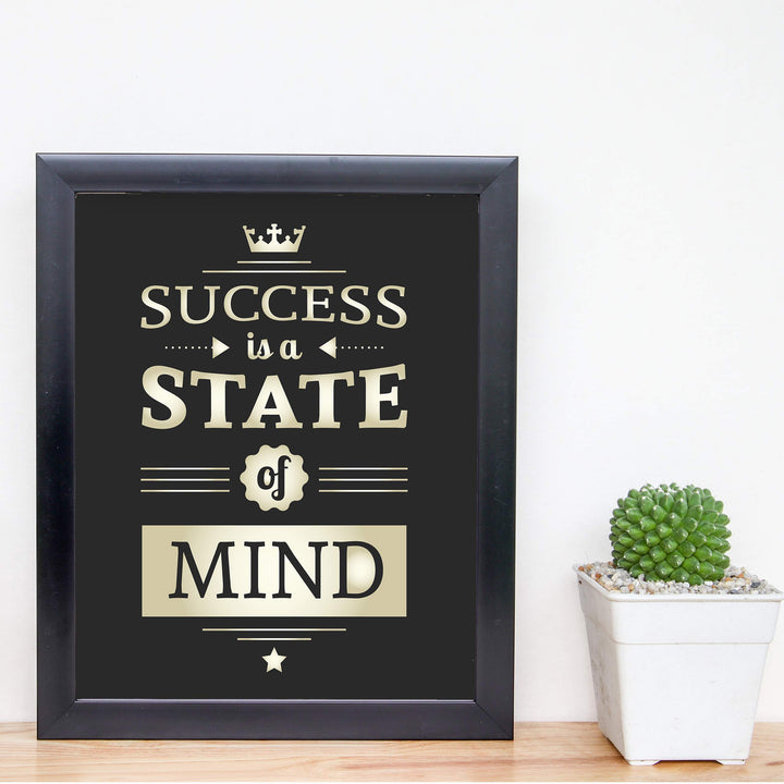 Success is a State of Mind- Positive Quotes-Motivational Wall Art-8 x 10" Poster Print-Ready to Frame. Ideal for Home-Office-School-Gym-Sales D?cor. Inspire &amp; Coach Your Team to Successful Thinking!
