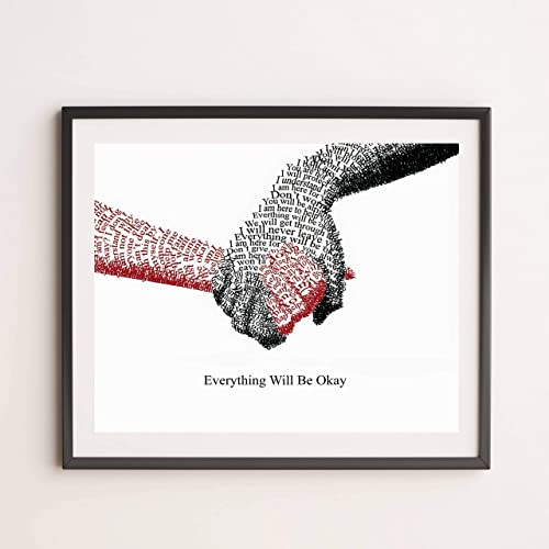 "Everything Will Be Okay" Inspirational Wall Art-14 x 11"