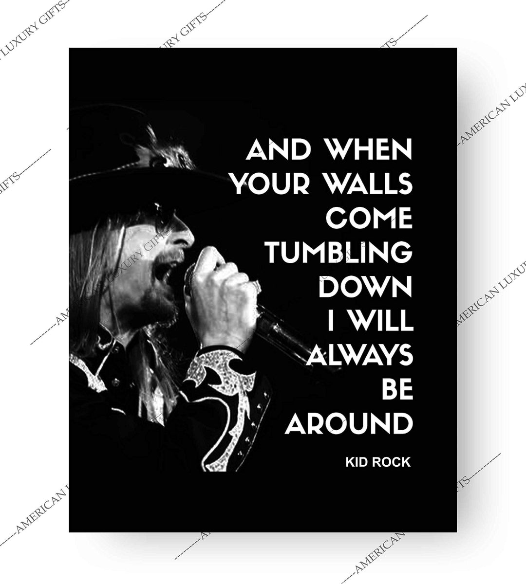 When The Walls Come Tumbling Down-Kid Rock"Only God Knows Why" Song Lyrics Wall Art -8 x 10" Rock Music Poster Print-Ready to Frame. Home-Office-Studio-Bar-Cave Decor. Perfect Gift for Fans!