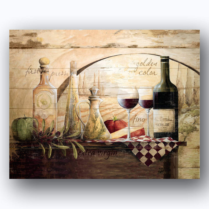 Dinner is Served With Wine Pairing (2)- 8 x 10"s Wall Art Prints- Ready to Frame. Home D?cor, Wine Decor &amp; Kitchen Wall Decor. Perfect For Wine Lovers &amp; Dining Room Decor. Show Your Good Taste!