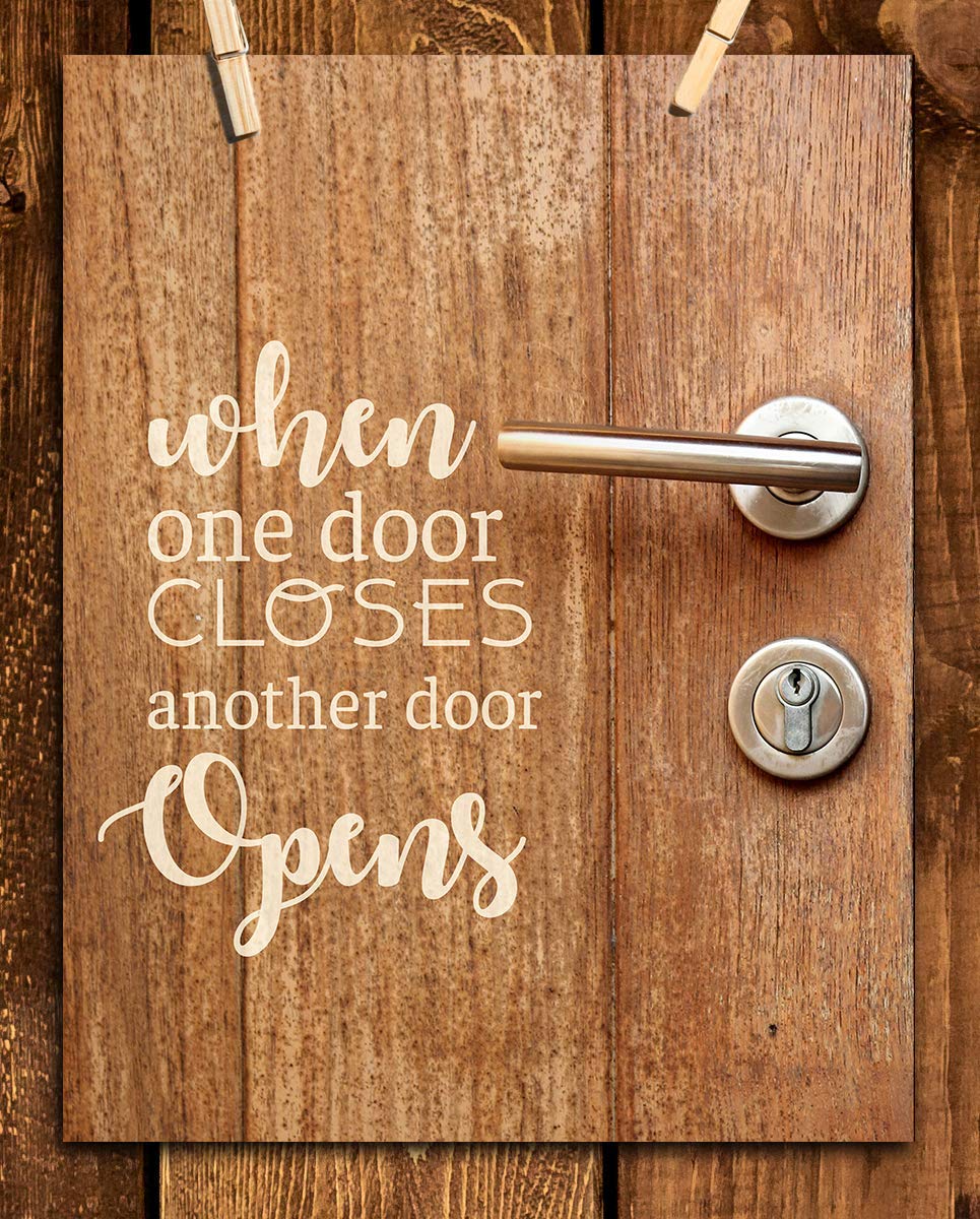 When One Door Closes-Another Door Opens!-Inspirational Wall Art Print- –  AmLuxGifts, image size:965x1200