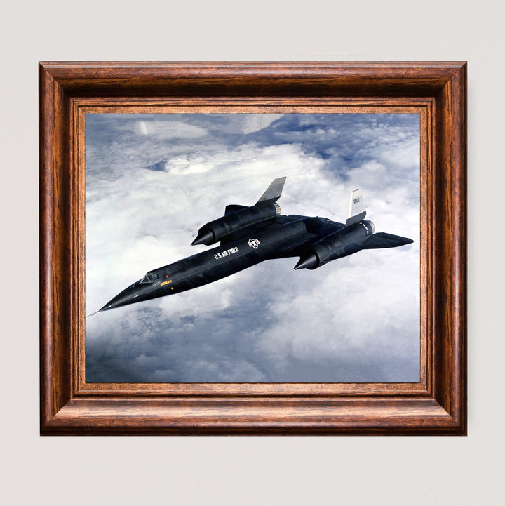 Lockheed SR-71 Blackbird Fighter Jet -10 x 8" US Air Force - American Military Aircraft Wall Print -Ready to Frame. Home-Office-Garage-Shop-Cave Decor! Great Gift for Active Duty Military &amp; Veterans!