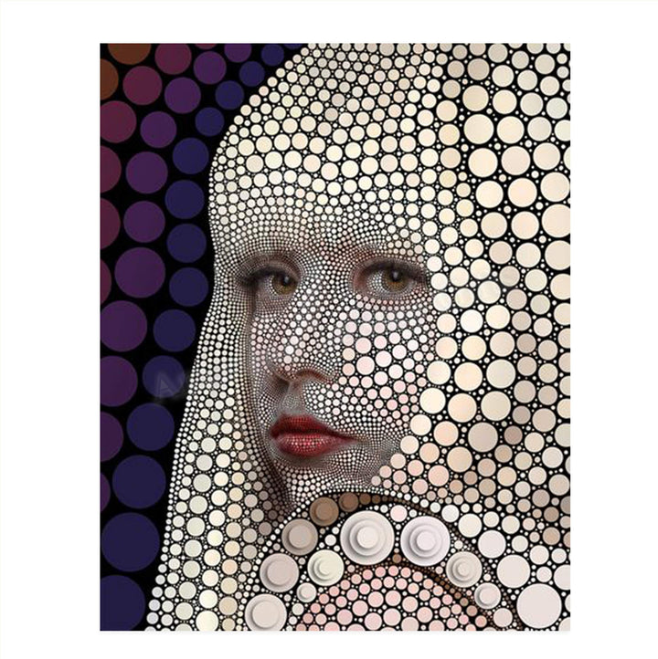 Lady GaGa- Abstract Portrait Print- 8 x 10"-"Portrait of Circles"- Wall Art Print-Ready to Frame. Modern Home D?cor- Office D?cor. Perfect Gift for Musicians, Lady Ga Ga Fans &amp; Abstract Inspiration.