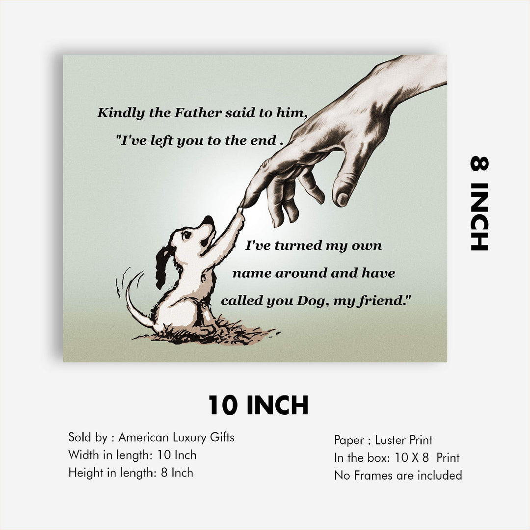 Dog Lover Gift – Inspirational Wall Art for Home &amp; Vet Offices
