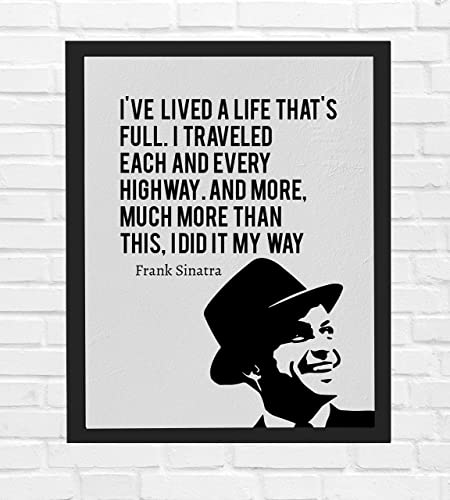 Frank Sinatra-"I Did It My Way"-Song Lyric Wall Art -8 x 10"