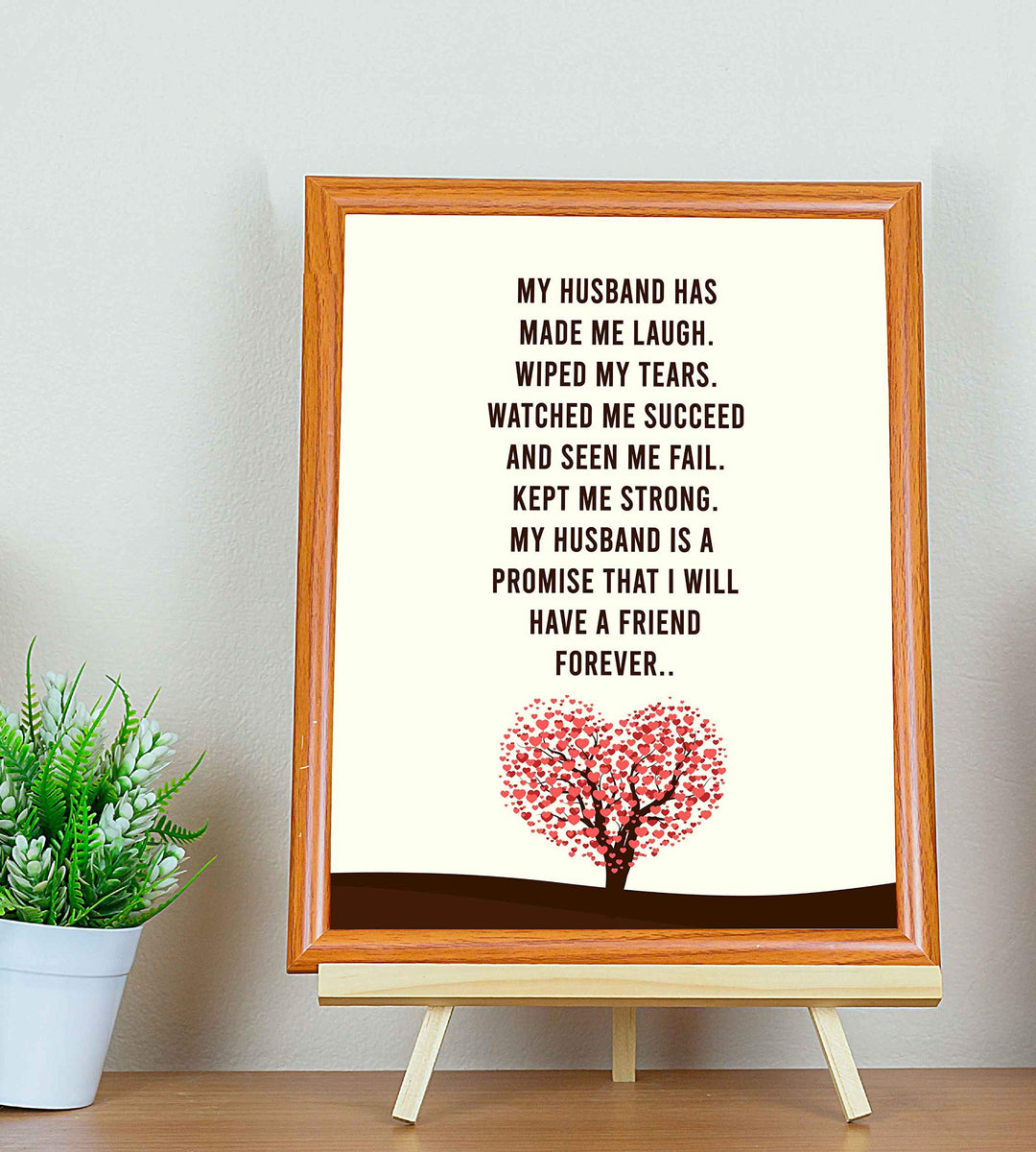 My Husband-A Promise I Will Have A Friend Forever- Love &amp; Marriage Wall Art Print- 8 x 10"-Ready to Frame. Loving Wall Decor Perfect for Spouses, Newlyweds, &amp; BFF&
