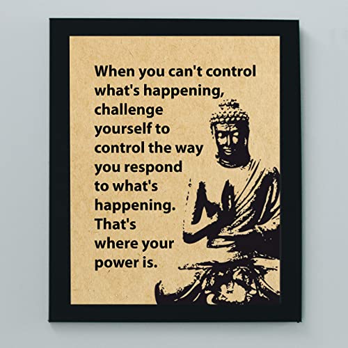 "Challenge Yourself to Control the Way You Respond" Spiritual Quotes Wall Art -8 x 10"