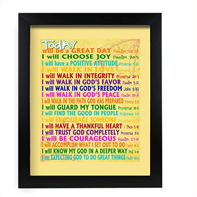 "Today Will Be A Great Day"-Bible Verse Wall Art-11 x 14"