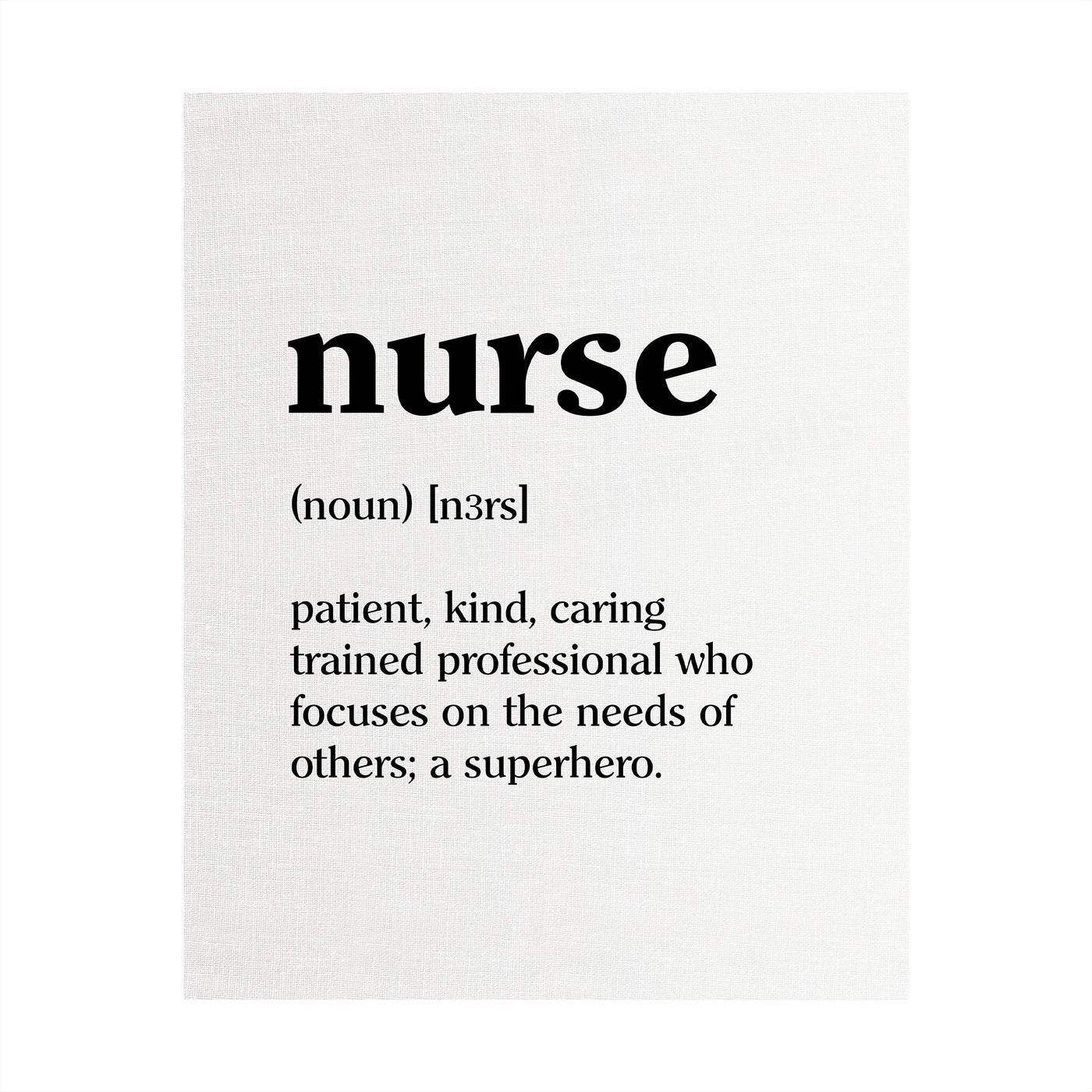 Nurse-Patient, Kind, Caring-A Superhero- Inspirational Wall Sign -8 x 10" Modern Art Print-Ready to Frame. Motivational Home-Office-Nursing School Decor. Great Gift of Gratitude and Appreciation!